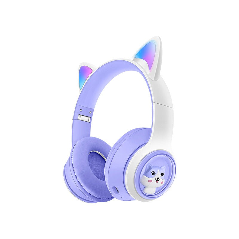 Auriculares Bluetooth AKZ-07 con Orejas de Gato Luminosas