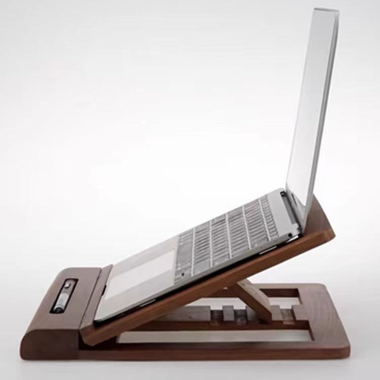 Soporte de Madera de Nogal para Portátil y Tablet, Plegable - vista 2