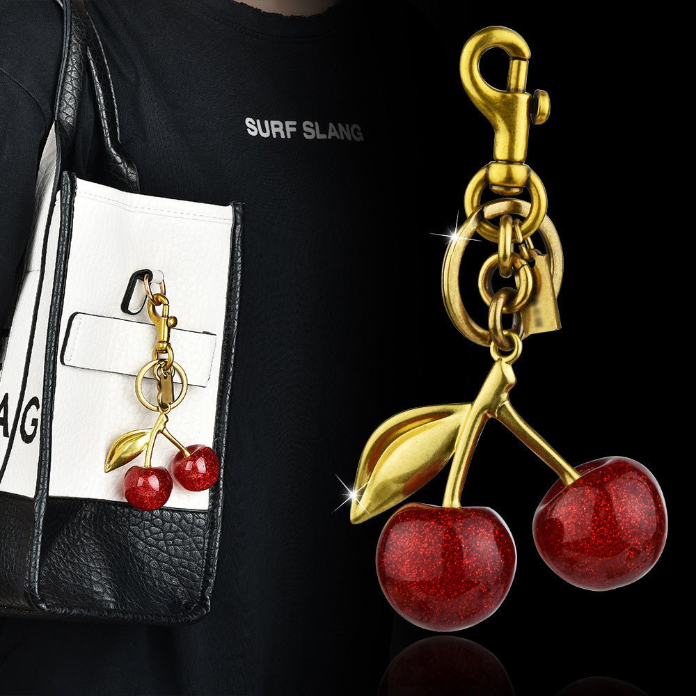 Colgante de Bolso con Dije de Cereza