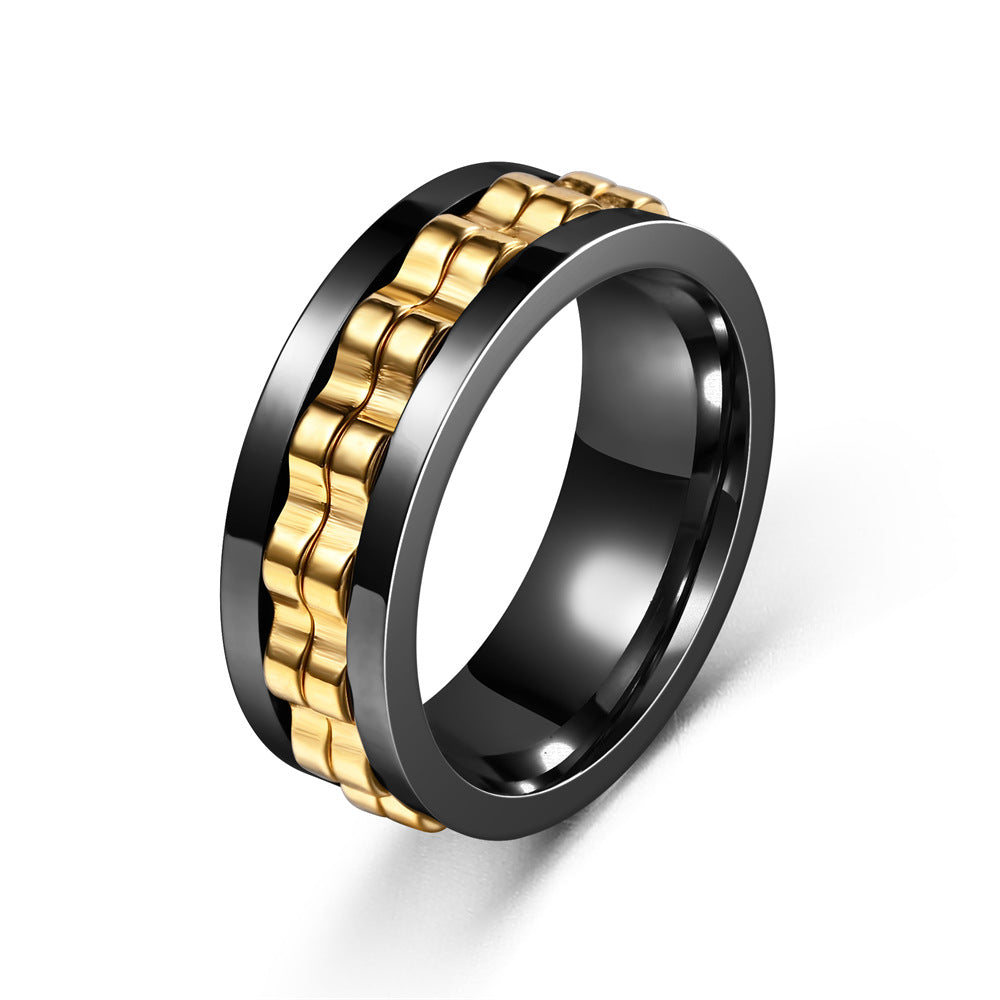 Anillo Giratorio Antiestrés con Engranajes, Alivio de Ansiedad