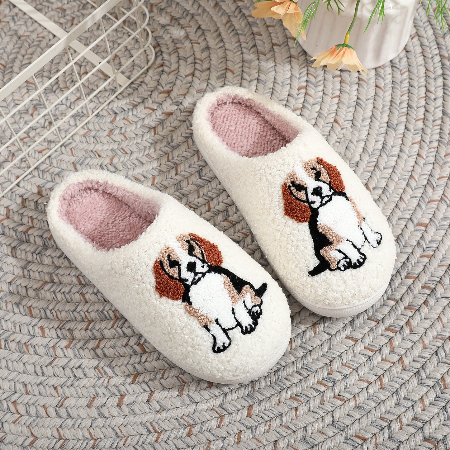 Zapatillas de Casa Antideslizantes con Diseño de Beagle
