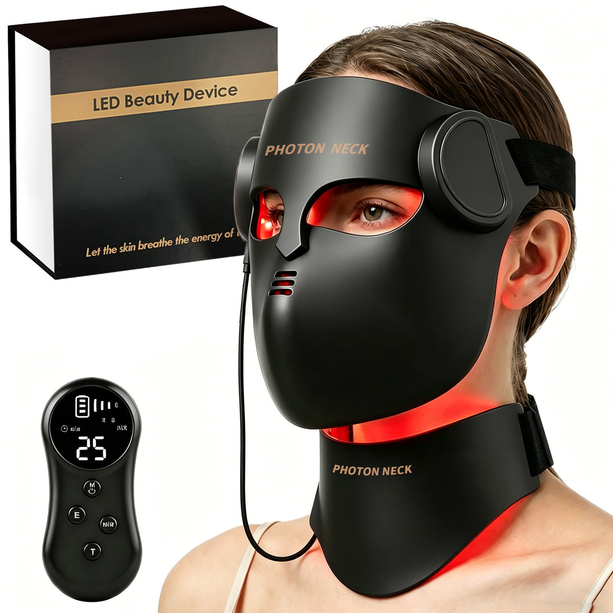 Mascarilla LED de Silicona 4D con Mando Inalámbrico - vista 4