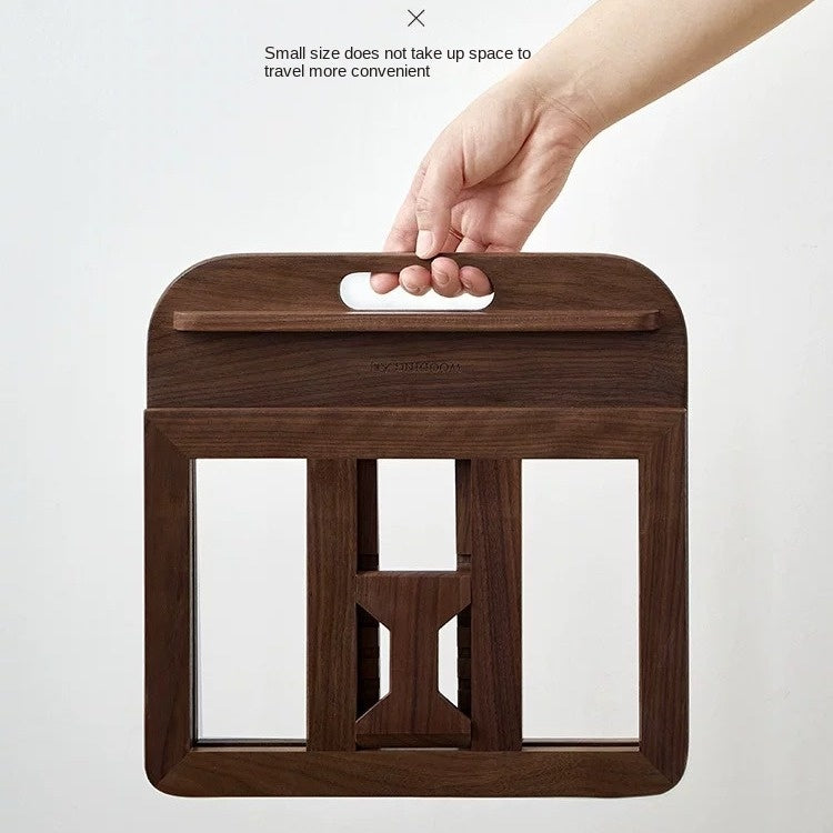 Soporte de Madera de Nogal para Portátil y Tablet, Plegable - vista 3
