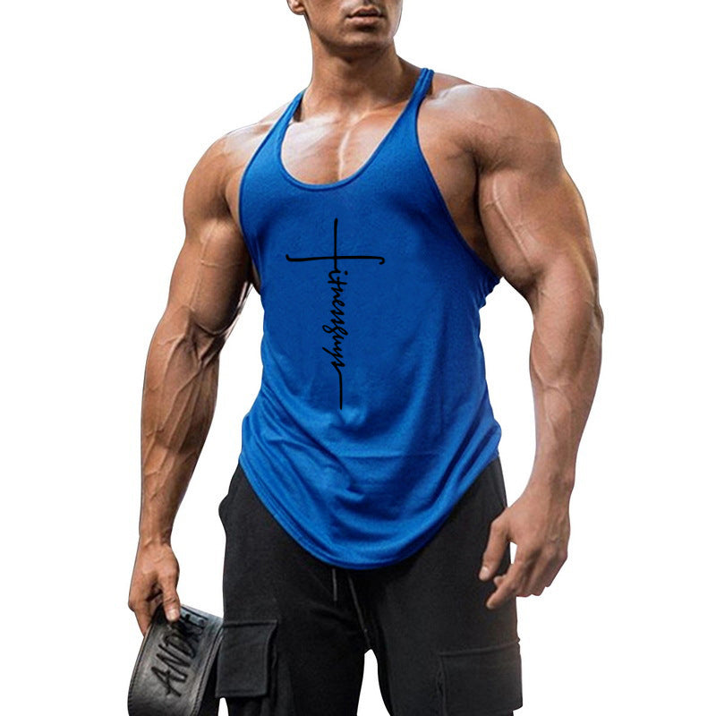 Camiseta de Tirantes de Algodón para Gimnasio, Espalda Nadadora - vista 2