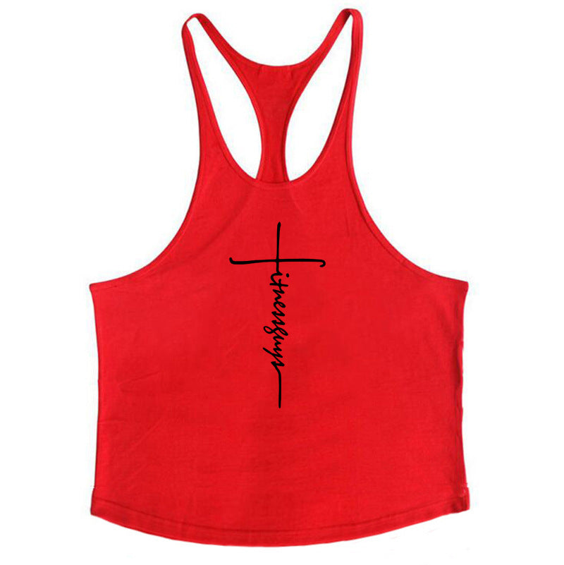 Camiseta de Tirantes de Algodón para Gimnasio, Espalda Nadadora - vista 5