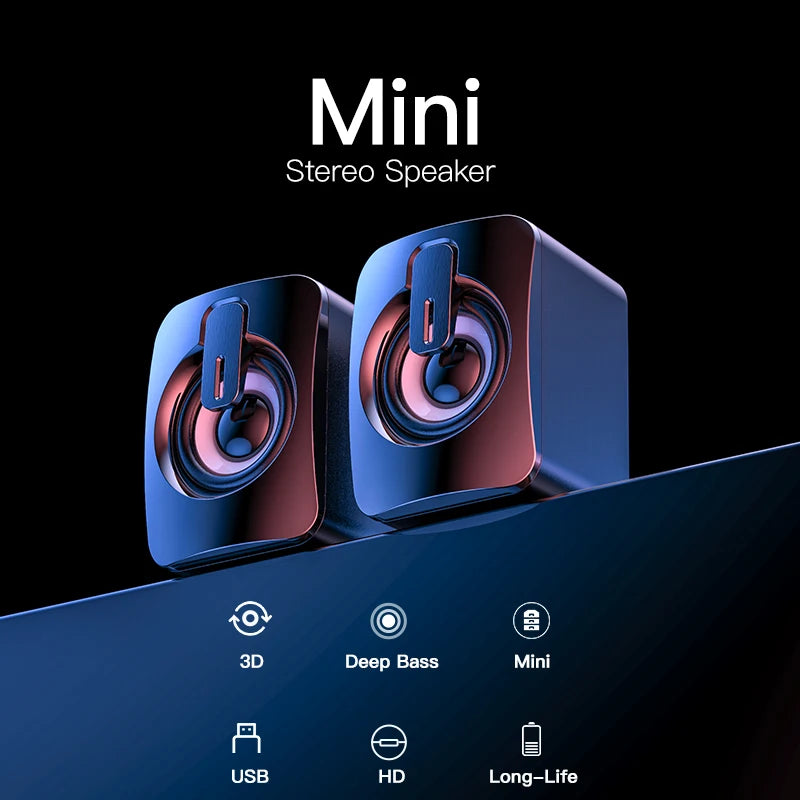Altavoz USB para PC y Portátil, Sonido Estéreo 3D - vista 3