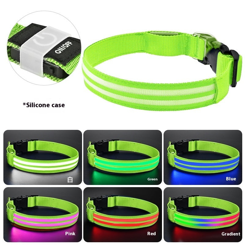 Collar Luminoso Doble Fibra para Perros, Modo Nocturno - vista 10