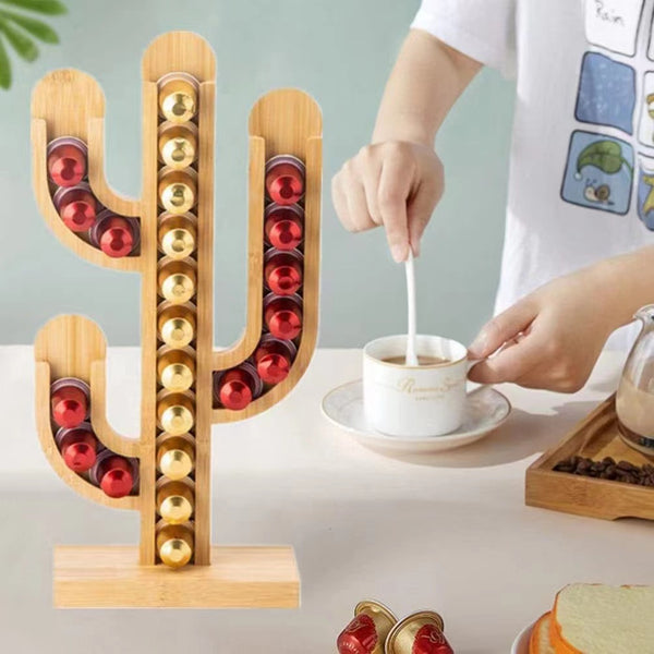 Soporte para Cápsulas de Café, Diseño Cactus