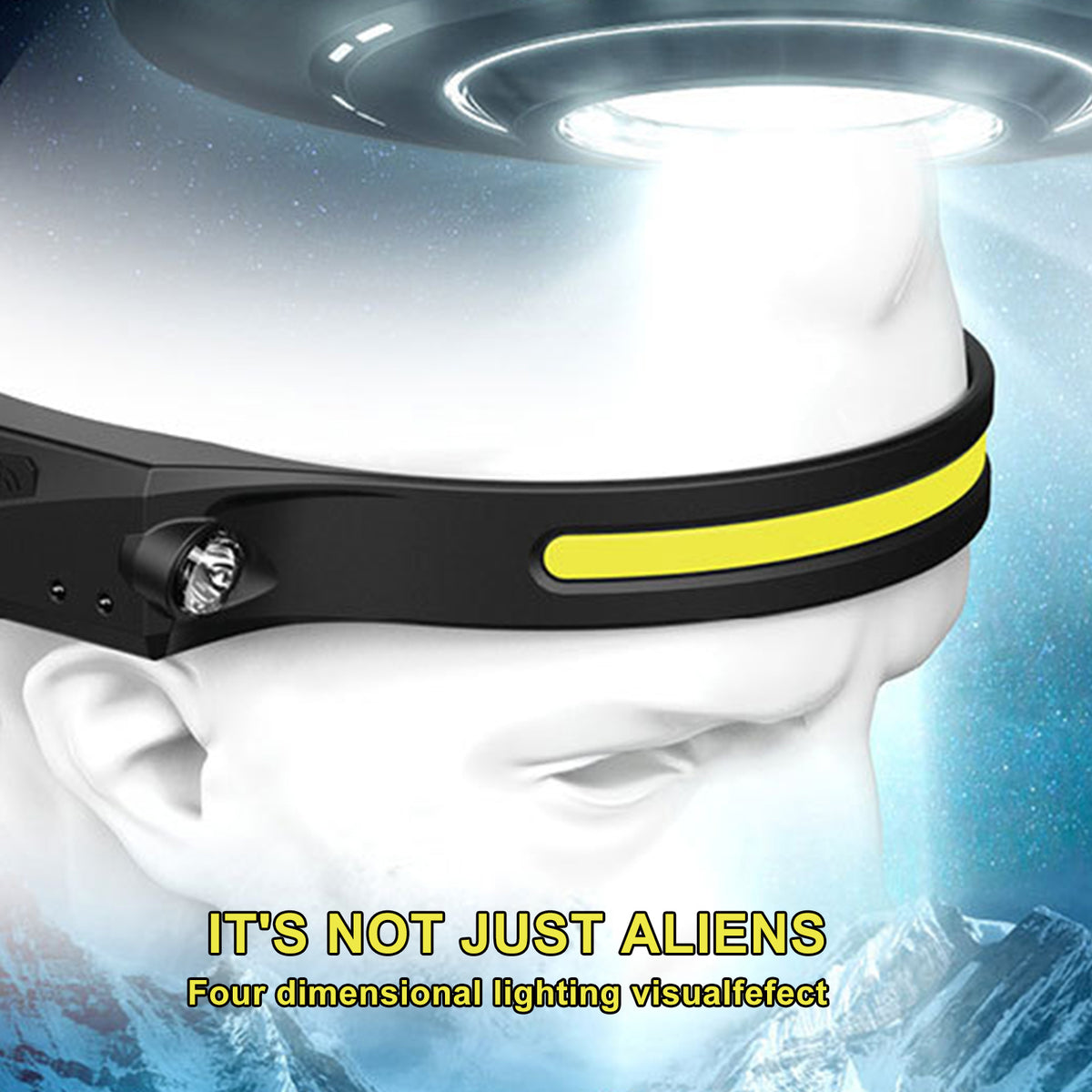 Linterna Frontal LED con Sensor, Recargable USB - vista 3