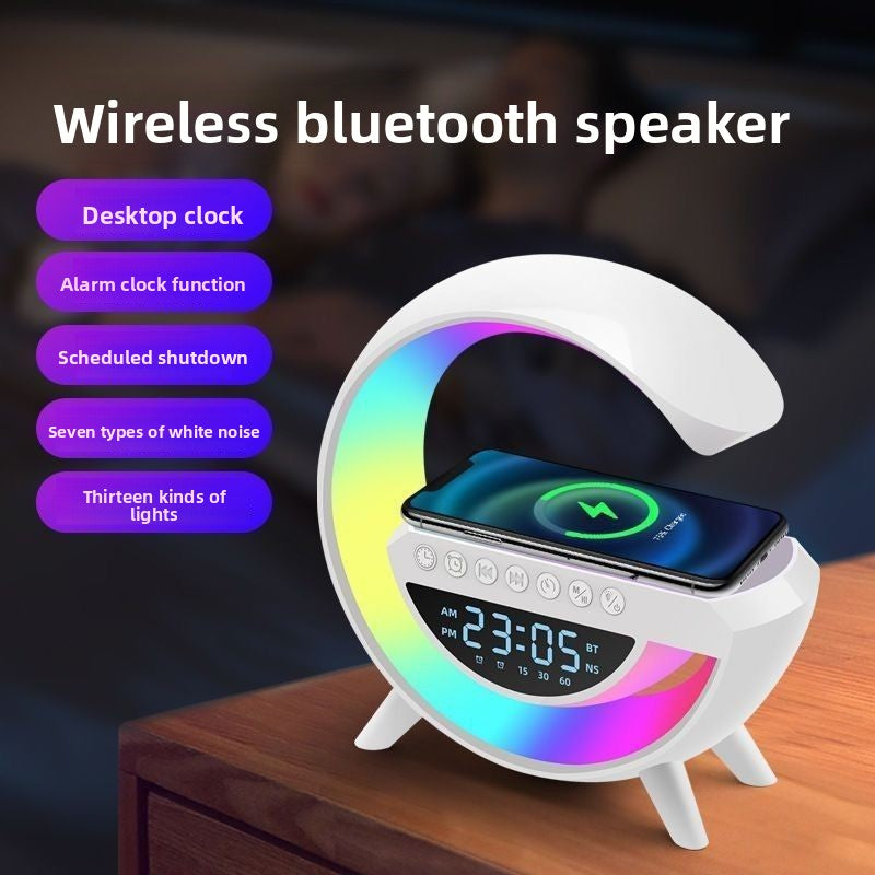 Lámpara Altavoz Bluetooth con Carga Inalámbrica Multifunción
