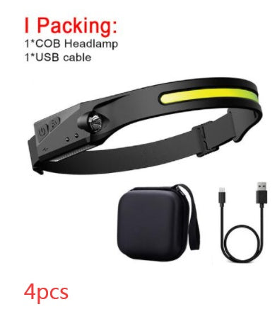 Linterna Frontal LED con Sensor, Recargable USB - vista 13