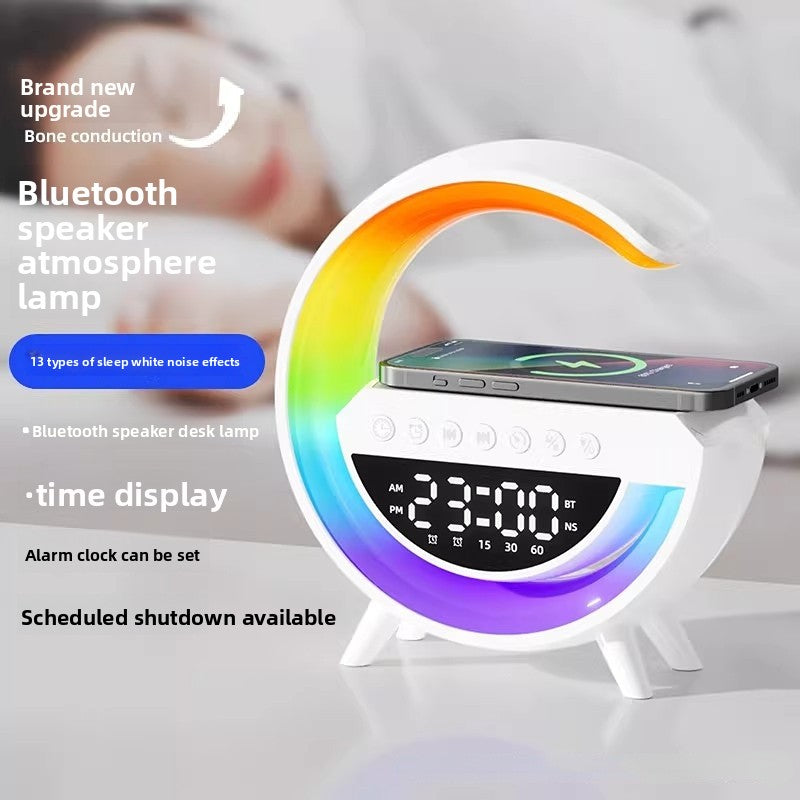 Lámpara Altavoz Bluetooth con Carga Inalámbrica Multifunción