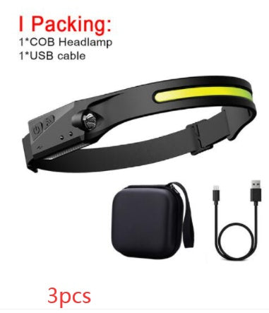 Linterna Frontal LED con Sensor, Recargable USB - vista 12