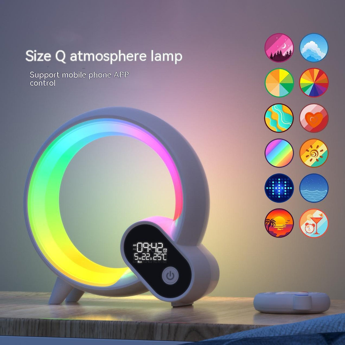 Despertador con Luz de Amanecer Simulado y Altavoz Bluetooth
